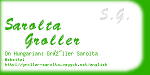 sarolta groller business card